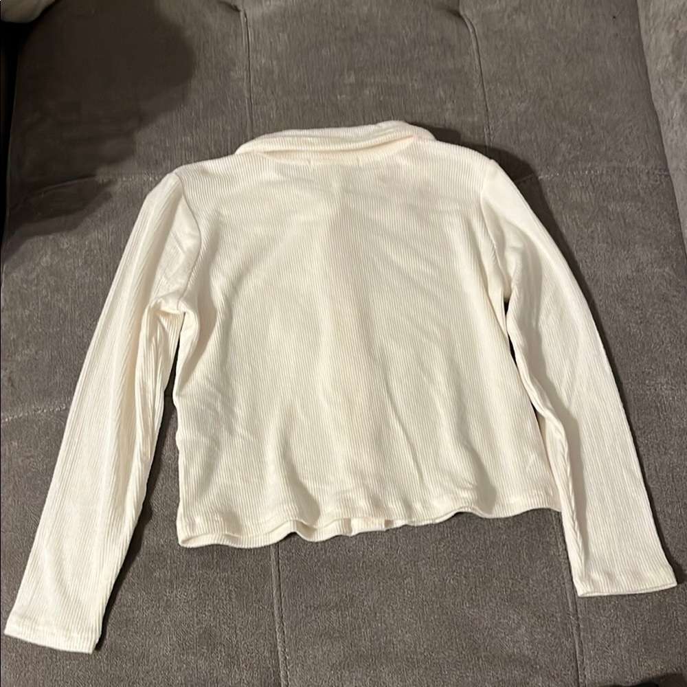Copper Key Cream Ribbed Button-Up Shirt - Picture 6 of 9